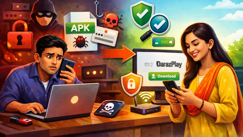 What is the process to download Darazplay APK file